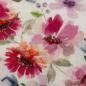 Preview: Musselin Thea Blumen und Blätter auf Weiß